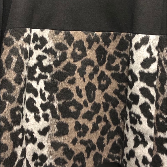 T Tahari wool coat - black and leopard - Picture 11 of 12